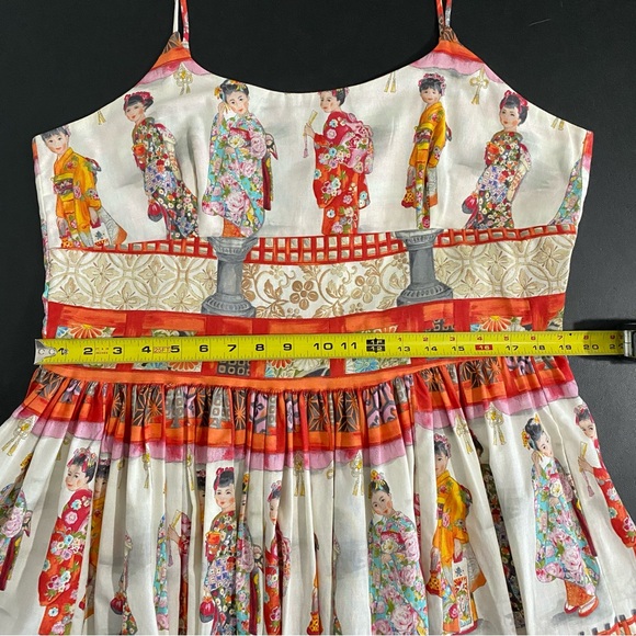 Bernie Dexter Geisha Retro Pin Up Dress Rare HTF Japanese Print Plus Size 2X - Picture 12 of 15